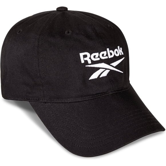 Men Women Black Cotton Medium Curved Brim Reebok Vector Logo Cap main image 5